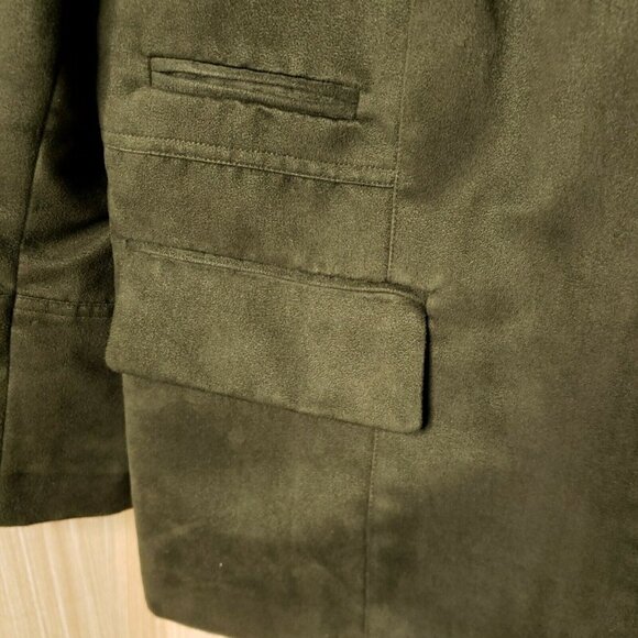 Nygard Collection Vintage Suede Feel Green Menswear Inspired Blazer 16 - Picture 3 of 6